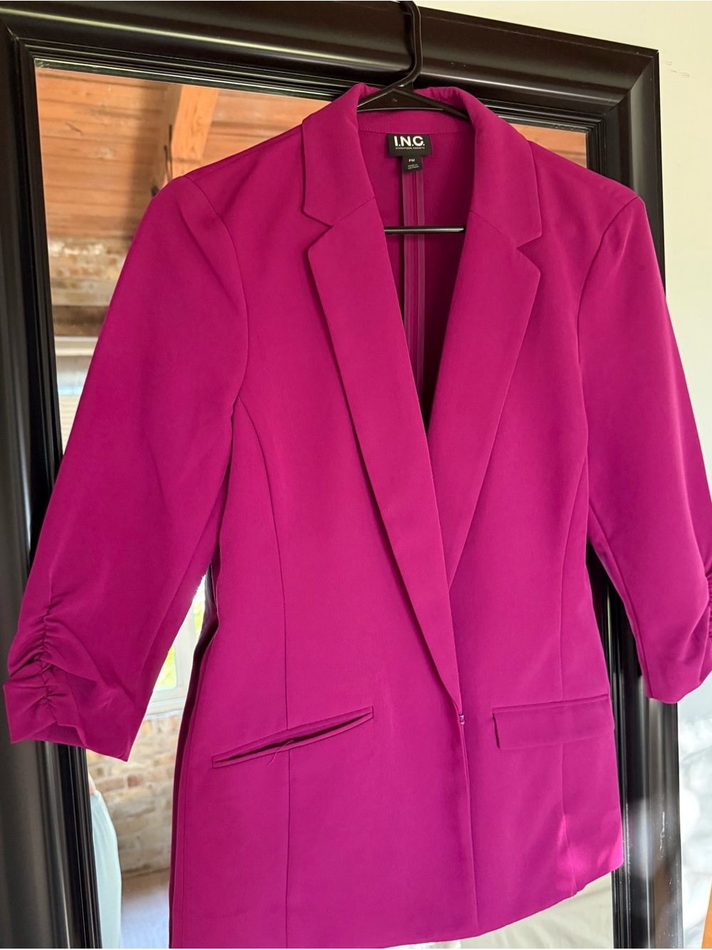 INC International Concepts Fuchsia Tailored Blazer